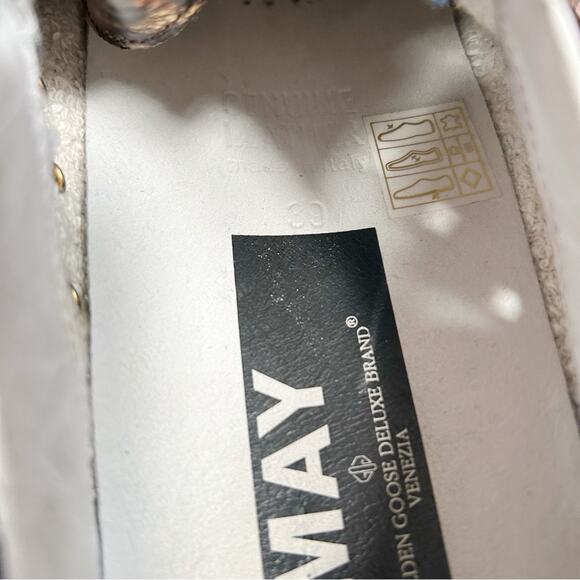 GOLDEN GOOSE May Sneaker in Leopard Laminated & Bluette Velvet Laces EU 39 - Picture 12 of 12